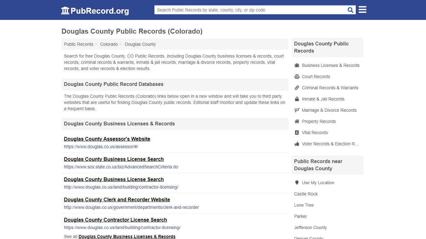 Free Douglas County Public Records (Colorado Public Records)